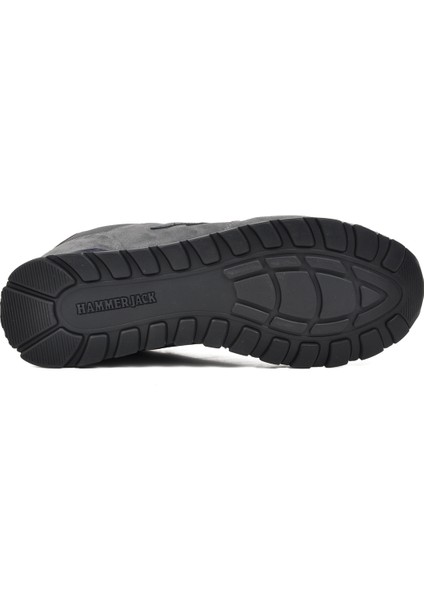 Gri Deri Erkek Sneaker