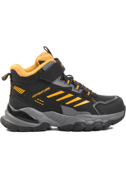 Siyah Cat Sarı Polyester Karışımlı Çocuk Trekking Ve Outdoor Bot