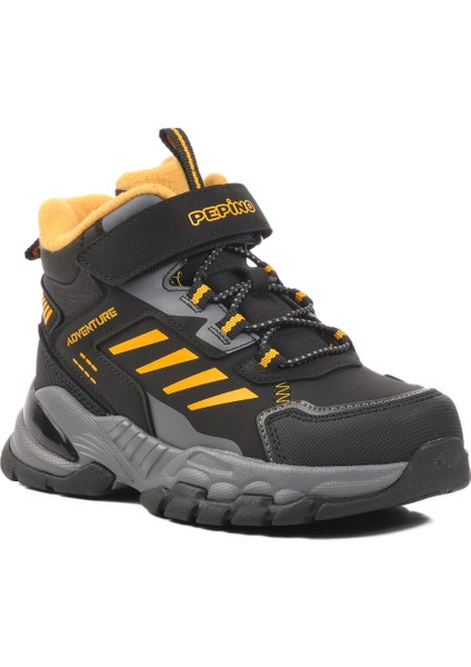 Siyah Cat Sarı Polyester Karışımlı Çocuk Trekking Ve Outdoor Bot modelleri