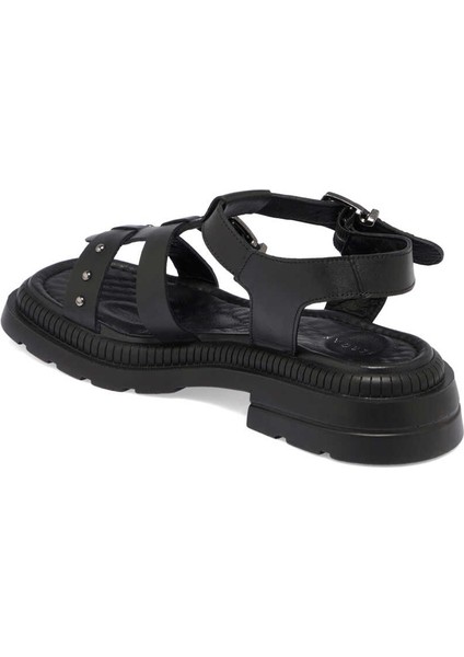 Siyah Hakiki Deri Kadın Sandalet - K24Y1SN67156-A23 fiyatları