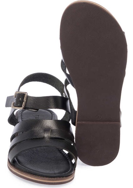 Bordo Deri Kadın Sandalet - K24Y1SN67274-I51