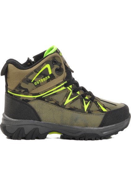 Haki Yeşil Kamuflaj Çocuk Trekking ve Outdoor Bot