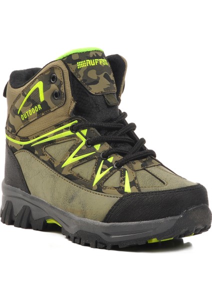 Haki Yeşil Kamuflaj Çocuk Trekking ve Outdoor Bot modelleri