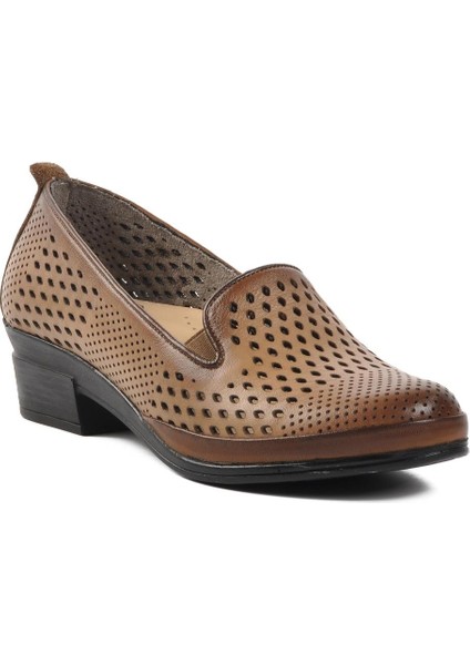 Krem Deri Ortopedik Kadın Düz Rahat Günlük Ayakkabı modelleri