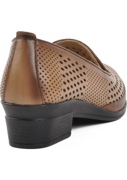 Krem Deri Ortopedik Kadın Düz Rahat Günlük Ayakkabı fırsatları