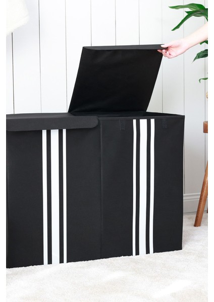 Katlanabilir Siyah Çok Amaçlı Saklama Sepeti 72x36x56, Kumaş, 145 L fiyatları