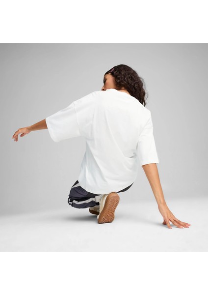 Kadın Beyaz Puma Dare To Oversized Cutout Tee Beyaz Kadın T-Shirt fiyatları