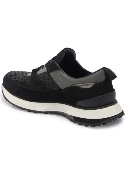 Siyah Hakiki Süet Deri Erkek Sneaker - E24I1AY56714-A01