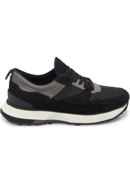 Siyah Hakiki Süet Deri Erkek Sneaker - E24I1AY56714-A01