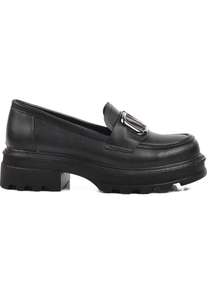 Siyah Kadın Loafer Ayakkabı