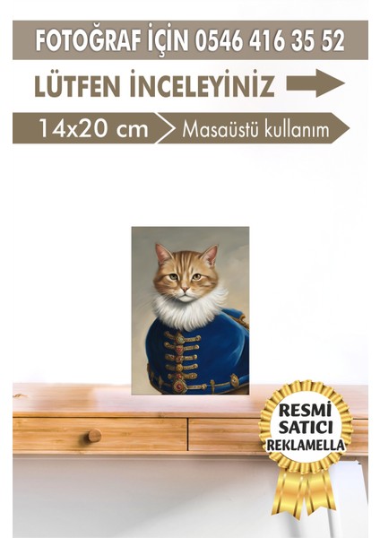 No:41 Kişiye Özel Tasarım Evcil Hayvan Tablosu Patili Hediyelik Kraliyet Kıyafetli Portresi