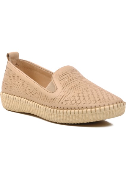 Bej Kadın Düz Rahat Günlük Ayakkabı modelleri