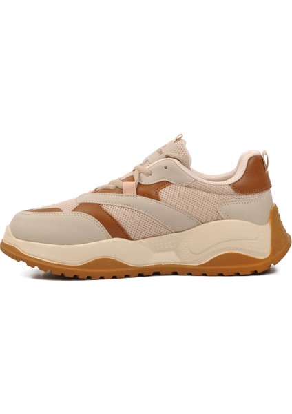 Kum Bej Taba Bağcıklı Sneaker