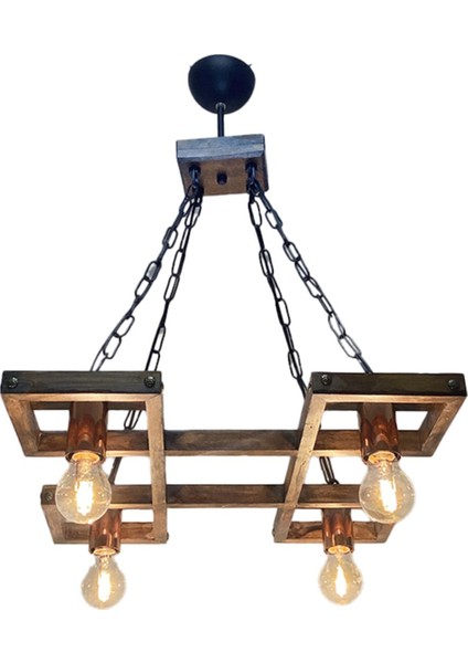 Masifidea Ahşap Sarkıt Avize 4'lü fiyatları