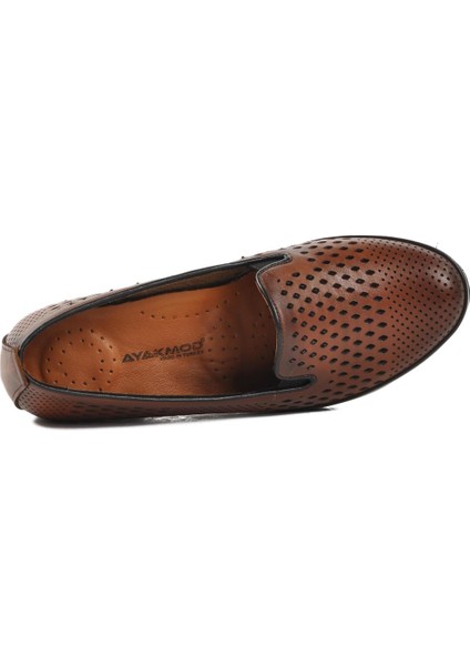 Taba Deri Ortopedik Kadın Düz Rahat Günlük Ayakkabı indirimleri