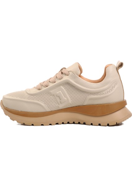 Bej Deri Kadın Spor Ayakkabı Sneaker fiyatları