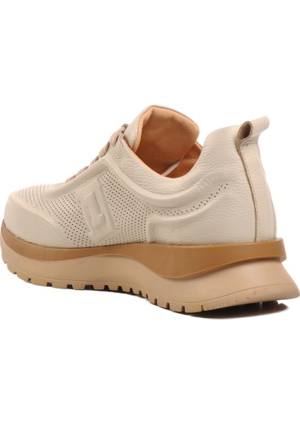 Bej Deri Kadın Spor Ayakkabı Sneaker fırsatları