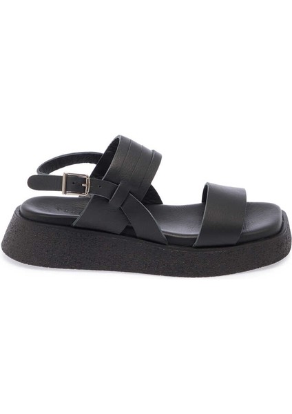 Siyah Hakiki Deri Kadın Sandalet - K24Y1SN67260-A23 modelleri