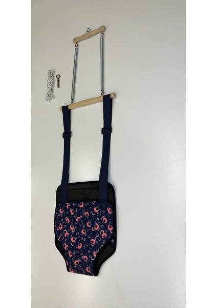 Doğal Ahşap Bebek Yürüteci - Pembe Renkli - Taşıma Kapasitesi: 0-9 Kg