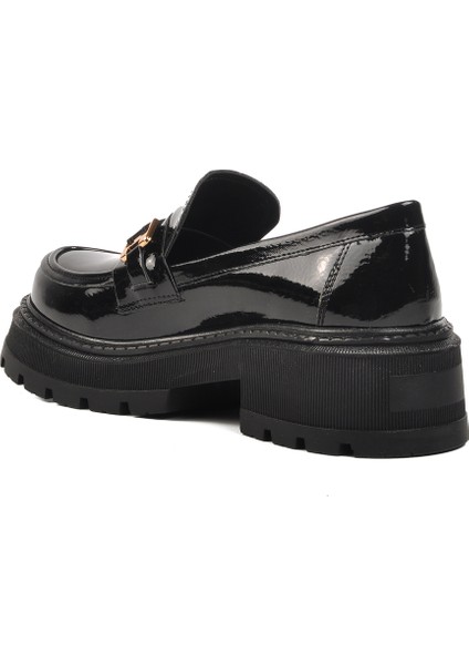 Siyah Rugan Kadın Loafer Ayakkabı fırsatları