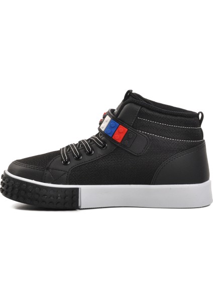 Siyah Beyaz Çocuk Uzun Boğazlı Hi Sneaker Spor Ayakkabı fiyatları