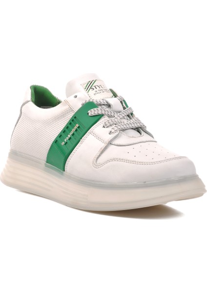 Beyaz Yeşil Erkek Sneaker Ayakkabı modelleri