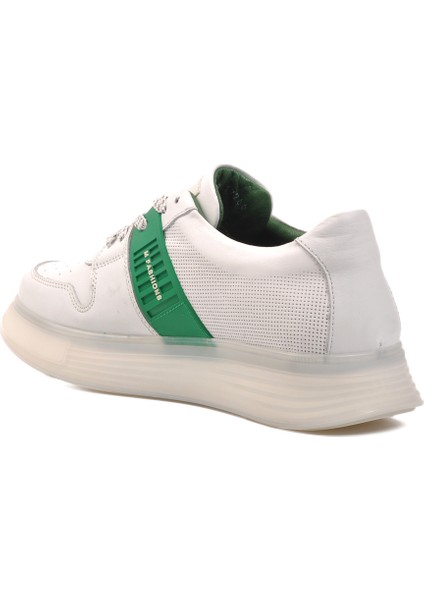 Beyaz Yeşil Erkek Sneaker Ayakkabı fırsatları