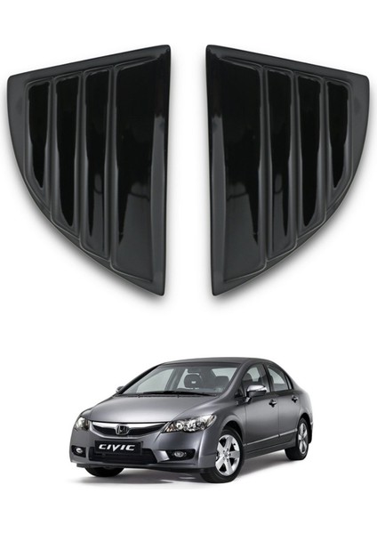 Honda Civic Arka Cam Kelebek - Vent (2 Parça) | 2006-2011 Arası, SD