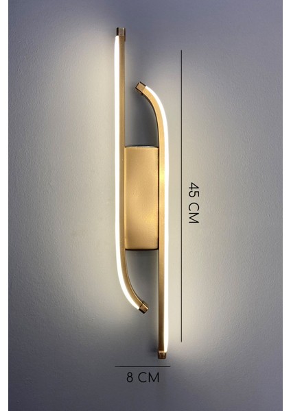 Gold Laura Modern 3 Renk Işık Ledli Duvar Aplik
