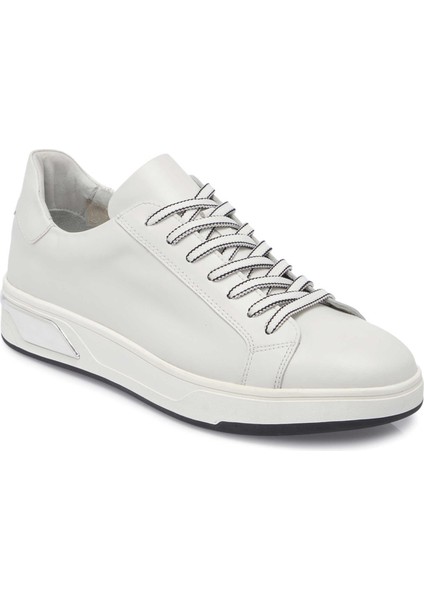 Beyaz Hakiki Deri Erkek Sneaker - E24I1AY56616-A26