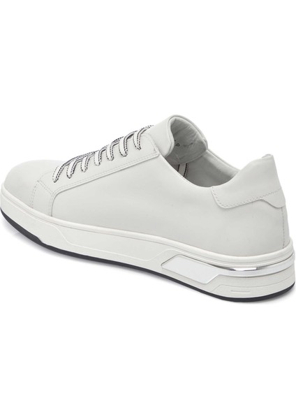 Beyaz Hakiki Deri Erkek Sneaker - E24I1AY56616-A26