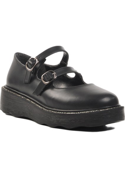Siyah Poliüretan Kadın Düz Rahat Günlük Ayakkabı modelleri