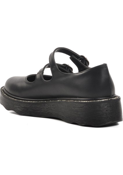 Siyah Poliüretan Kadın Düz Rahat Günlük Ayakkabı fırsatları