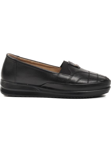 Siyah Kadın Düz Rahat Günlük Ayakkabı
