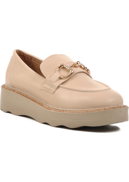 Bej Kadın Loafer Ayakkabı modelleri