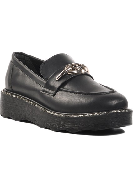 Siyah Poliüretan Kadın Düz Rahat Günlük Ayakkabı modelleri