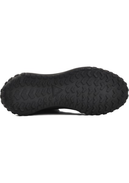 Siyah Polyester Karışımlı Erkek Spor Ayakkabı
