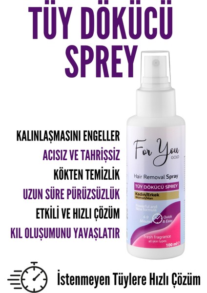 Tüy Dökücü Krem Sprey 100 ml