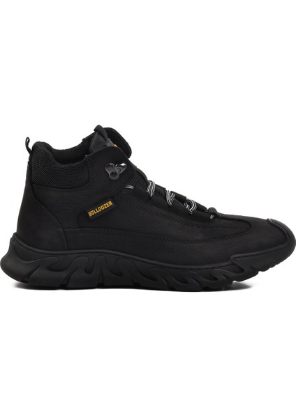 Siyah Nubuk Deri Sneaker Erkek Bot