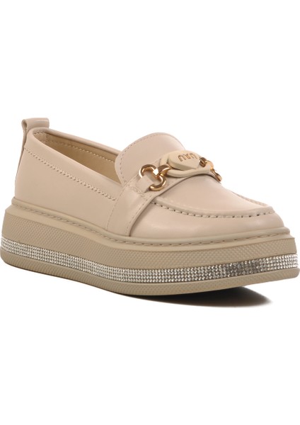 Bej Kadın Loafer Ayakkabı modelleri