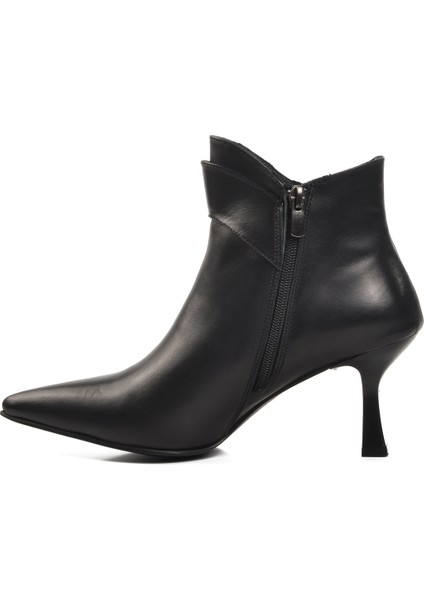 Siyah Içi Polarlı Deri Kadın Topuklu Bot fiyatları