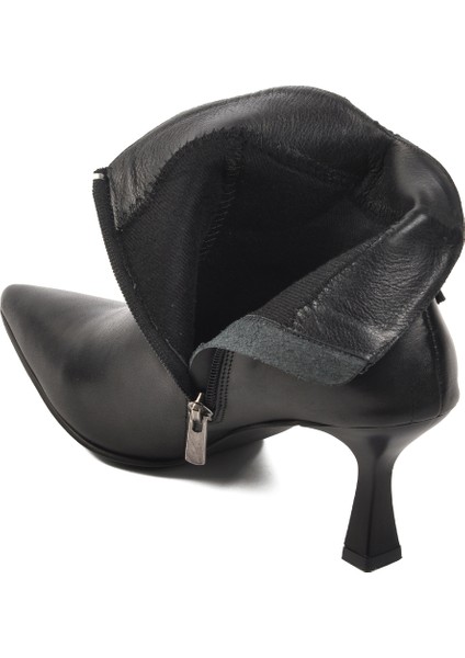 Siyah Içi Polarlı Deri Kadın Topuklu Bot fırsatları