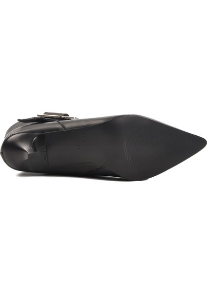 Siyah Içi Polarlı Deri Kadın Topuklu Bot indirimleri