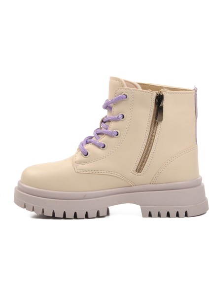 Krem Lila Poliüretan Kız Çocuk Bot fiyatları