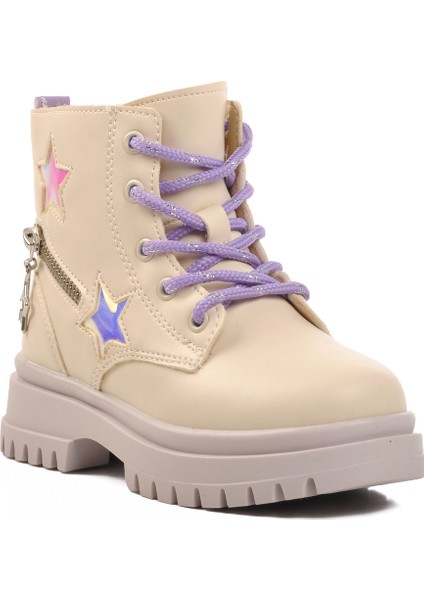 Krem Lila Poliüretan Kız Çocuk Bot modelleri