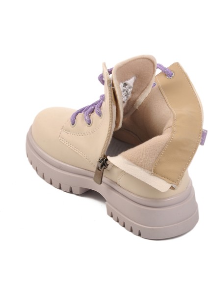 Krem Lila Poliüretan Kız Çocuk Bot fırsatları
