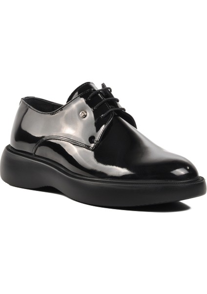 Siyah Rugan Deri Erkek Günlük Ayakkabı modelleri