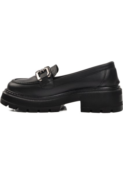 Siyah Cilt Kadın Günlük Loafer Ayakkabı fiyatları