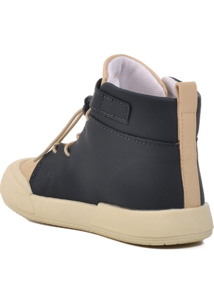 Lacivert Bej Çocuk Hi Sneaker Ayakkabı