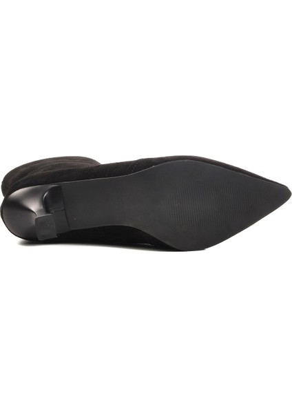 Siyah Süet Içi Polarlı Deri Kadın Topuklu Bot indirimleri